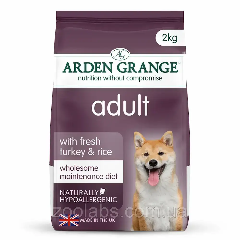 Корм Arden Grange для дорослих собак з індичкою | Arden Grange Adult Fresh Turkey & Rice 12 кг