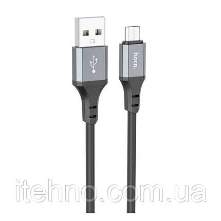 Кабель Micro Hoco X92 Honest silicone (L=3M) (Чорний), фото 3