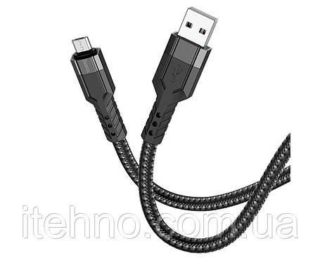 Кабель Micro Hoco U110 Extra Durability 1.2m (Чорний), фото 1