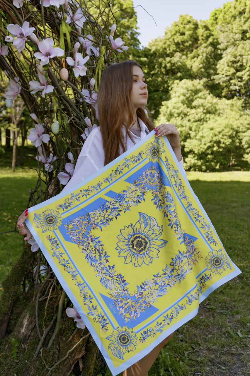 Хустка авторська "Український соняшник" від My Scarf, фото 1