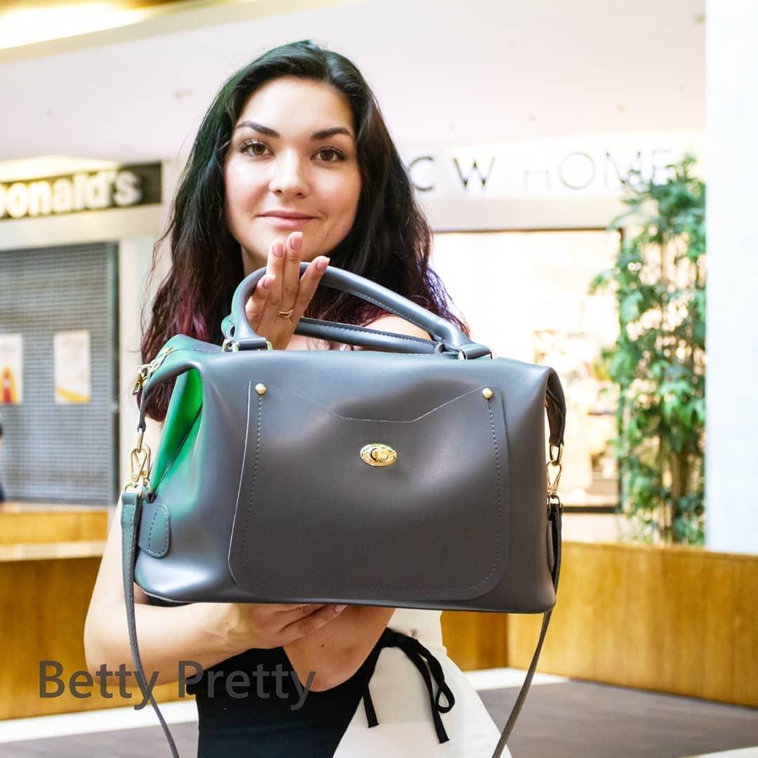 Сумка тоут жіноча Betty Pretty з екошкіри сіра 936PGRY, фото 1