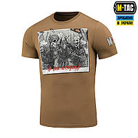 M-Tac тактична літня футболка койот з принтом це наша посадка армійська польова футболка Coyote Brown