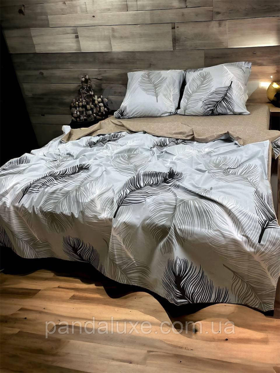 Постільна білизна бавовна бязь голд gold lux комплект Пір'я