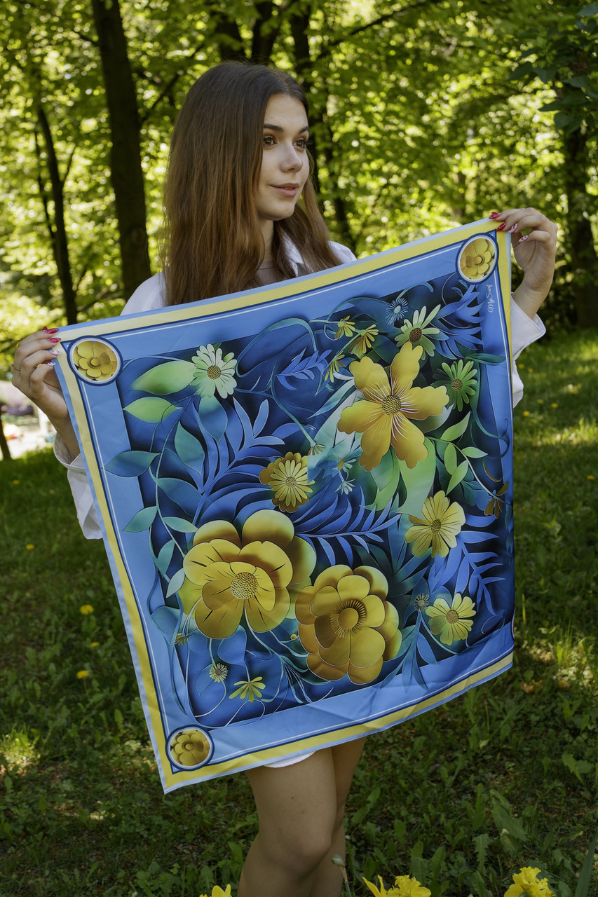 Хустка авторська My Scarf Квіти України 2024