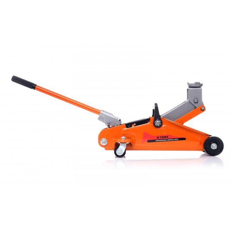 Гідравлічний домкрат з нижнім підхопленням 2 т, 130-300 мм Kraft Dele KD1377 підкатний домкрат, фото 1