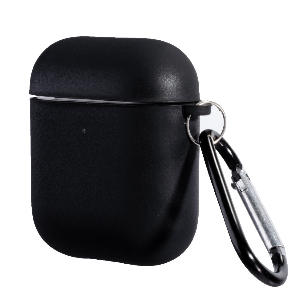 Силіконовий чохолЧехол Case for Air Pods (with fibra) для AirPods 1/2 Black