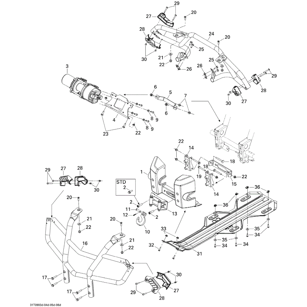 Задній бампрер Brp Can-Am Outlander 705002806