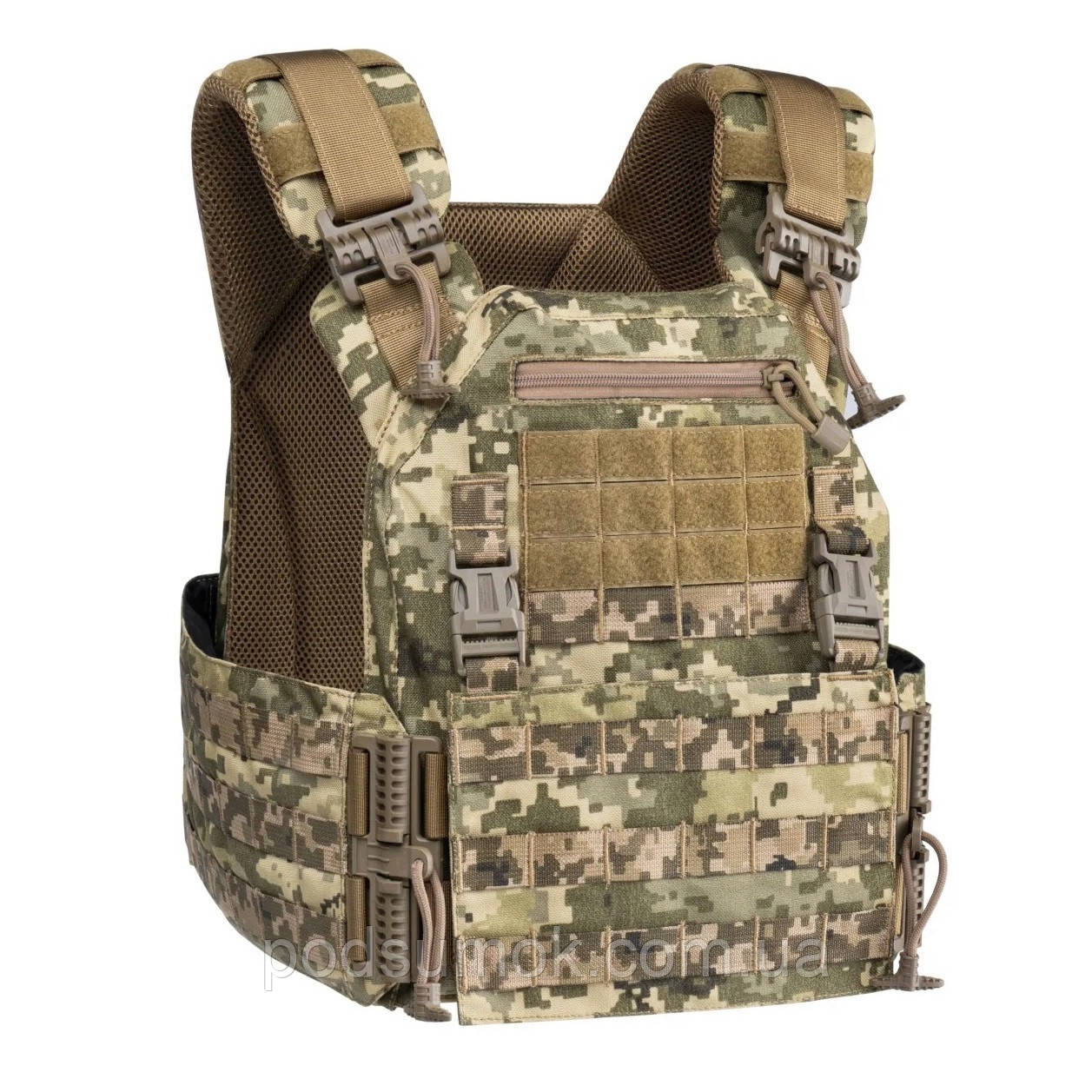 Плитоноска багатофункціональна Defender gen2 Cordura 1000 D під плити 30х25 см зі швидким скидом Піксель