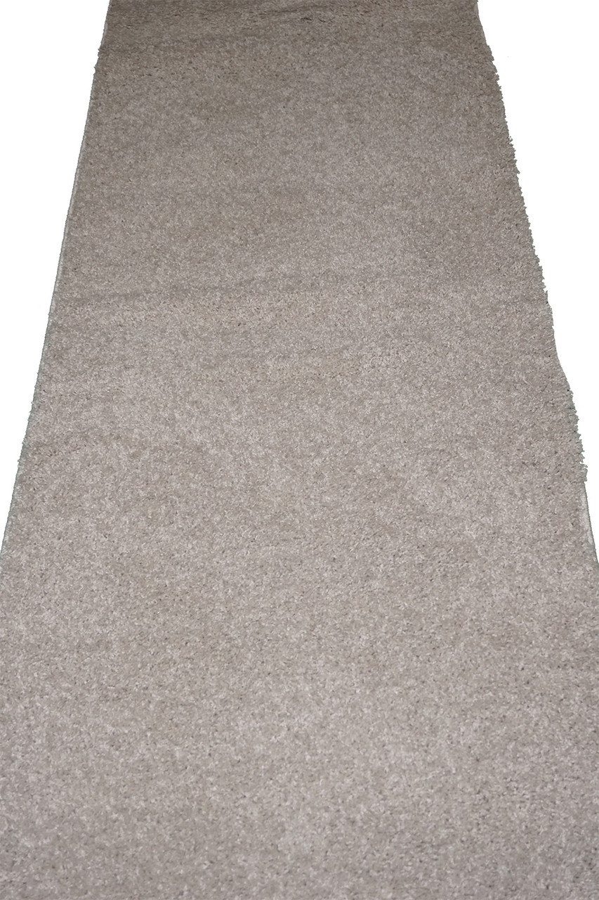 Бежева килимова доріжка з високим ворсом SHAGGY BRAVO 1 Beige/Beige ширина 120 см