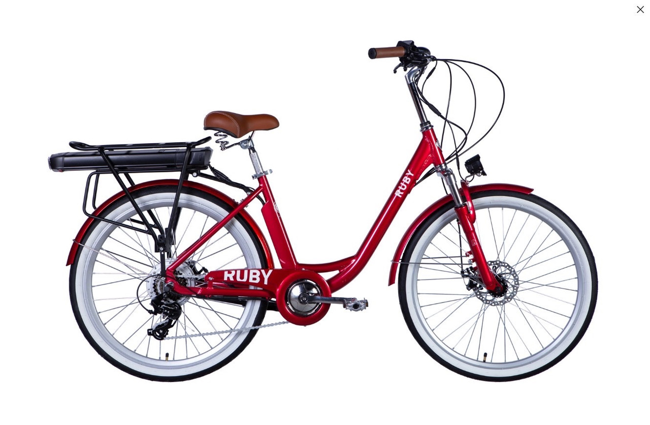 Велосипед + електронабір 26" AL Dorozhnik eRUBY AM 500Вт 48В 12.5Аг рама-17" 2024 темно-червоний (м)