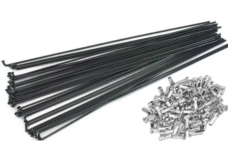 Спиця 285 mm SLE Нержавійка, Чорна + Ніпель