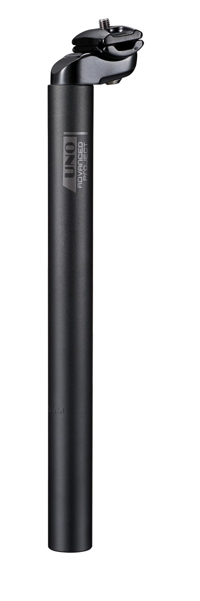 Підсідельний штир 30.9x400mm алюмінієвий з замком UNO SP-602, чорний