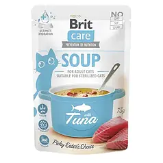 Вологий корм для кішок Brit Care Soup pouch 75 г — тунець (Суп для котів)