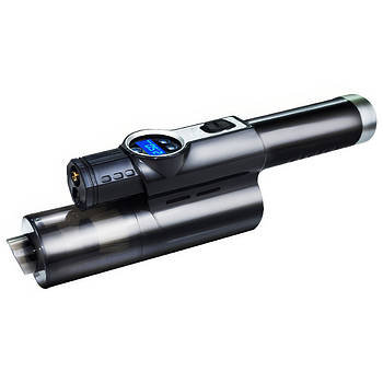 Автомобільний пилосос 4 в 1 Vacuum Cleaner 8018 USB 120 Вт Потужний пилосос з компресором для авто та ліхтариком