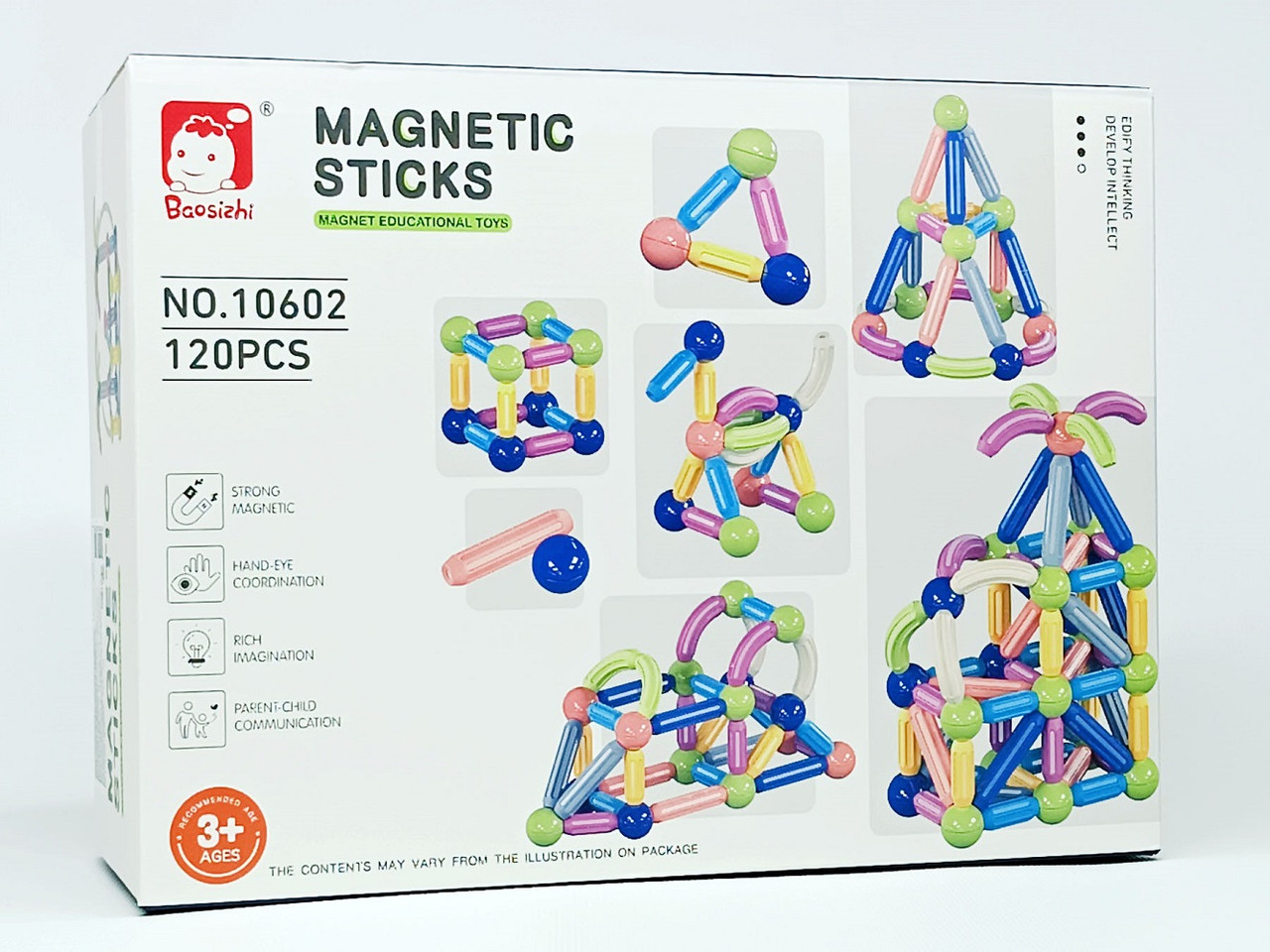Конструктор Yi wu jiayu Магнітний «Magnetic sticks» 120 деталей 10602