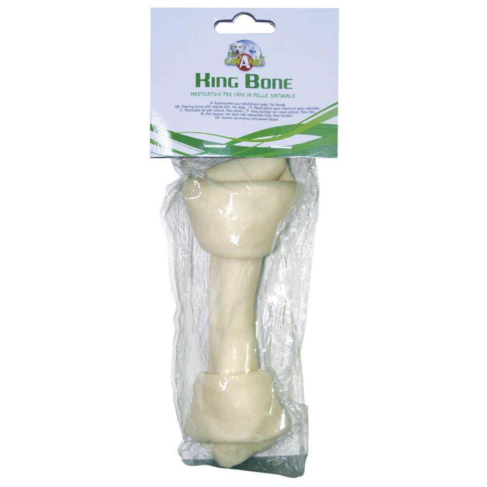 Ласощі для собак Кістка жилована вузлова King Bone біла, 12,5 см, 40-50 гр 1 шт/уп C6003038