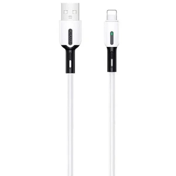 Дата-кабель USAMS US-SJ456 USB (тато) - Lightning (тато), 2 м White (SJ456USB01)