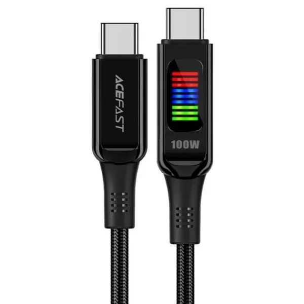 Дата-кабель Acefast C7-03 Type-C (тато) - Type-C (тато) 100W, 1.2m Black (6974316282778)