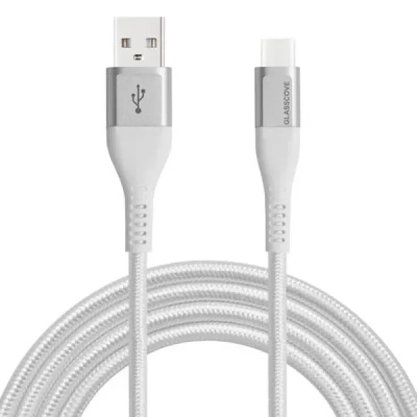 Дата-кабель BRAID2 (GB-AC13WH) USB-A(тато) - TYPE-C(тато) 1м White
