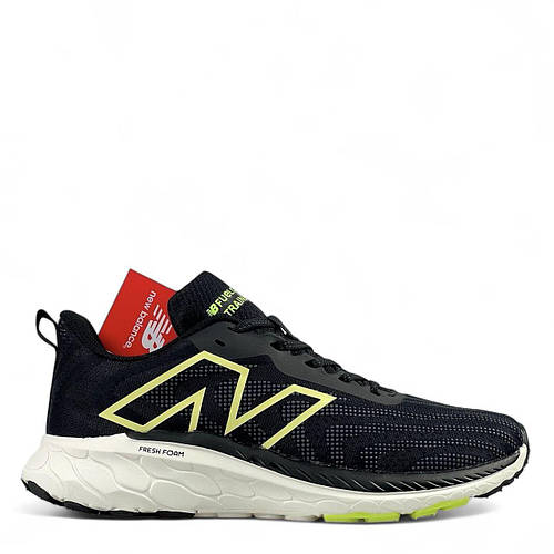 Мужские кроссовки New Balance Fresh Foam черные с салатовым Im_1450 (ID ...