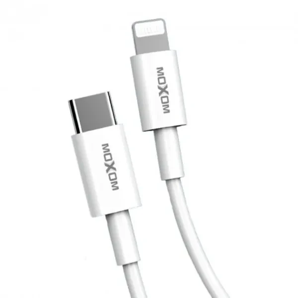 Дата-кабель MOXOM MX-CB19 PD Type-C (тато) - Lightning (тато) 1 м White