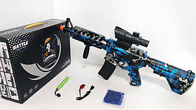 Дитячий автомат на орбізах M416 Блакитний камуфляж, АКБ 7.4 V, 71 см, 8000 шт. орбізів