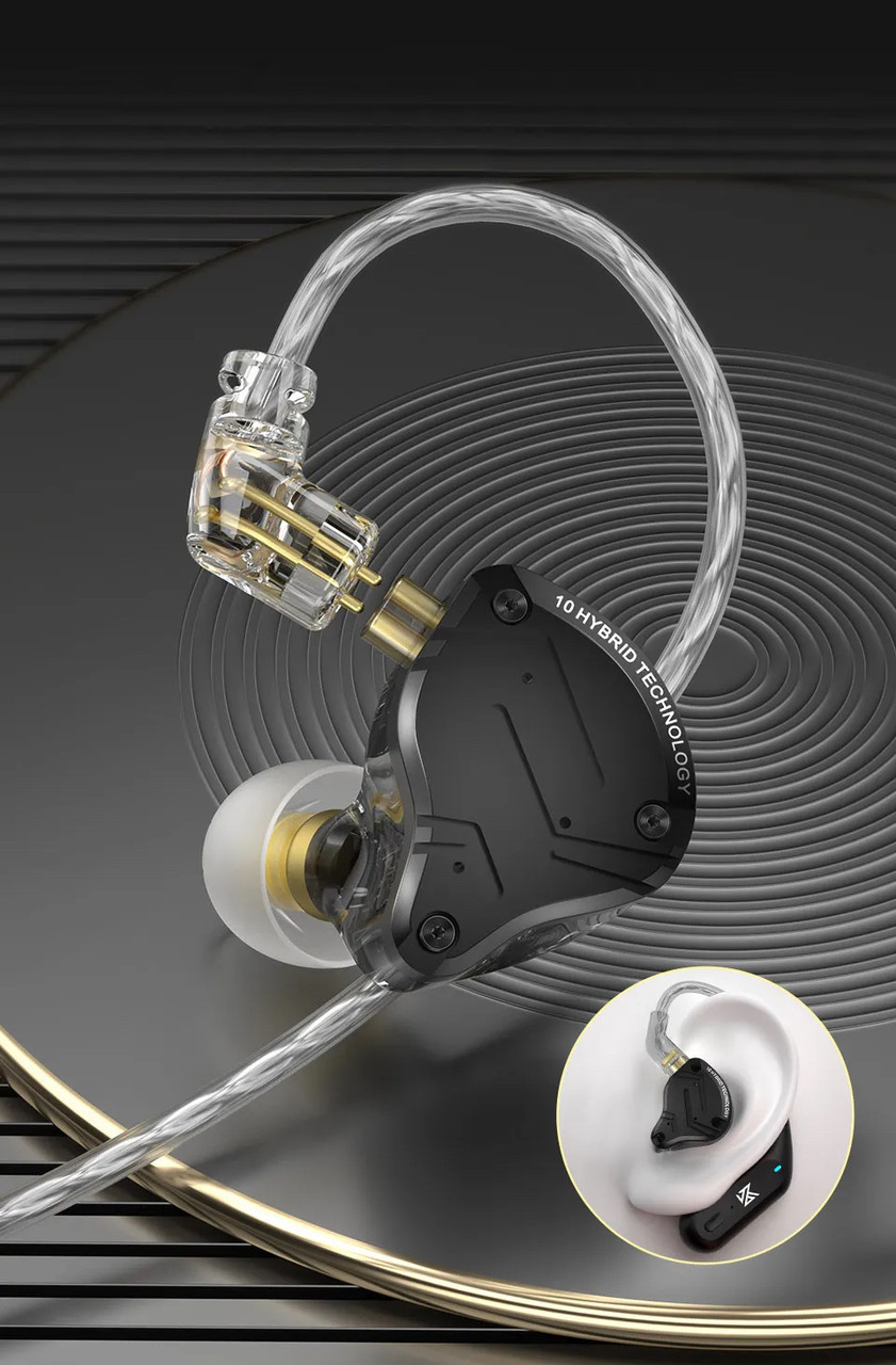 Вакуумні навушники KZ Audio ZS10 PRO X BLACK