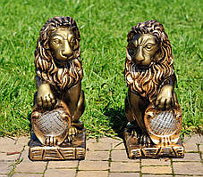 Садова фігура Лев лівий і правий зі щитами малі (40х15х21 см), садово-паркові скульптури