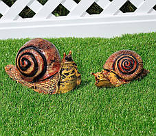 Садова фігура Равлик середній і Равлик малий, садові фігури з полістоуну, садово-паркові  фігури