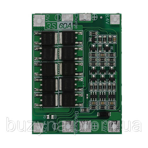 Контроллер заряда для литиевой батареи 18650 3S60A, рабочий ток 60A ...