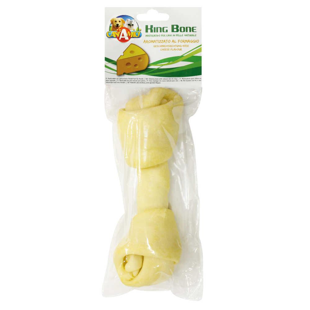 Ласощі для собак Кістка жилована вузлова Буйвол Сир King Bone Buffalo Cheese, 15 см, 60 гр, 1шт/уп C1003247