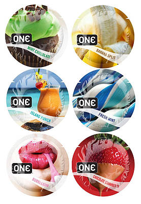 Набір YUMMY MIX презервативів смакових ONE 6 шт Talla