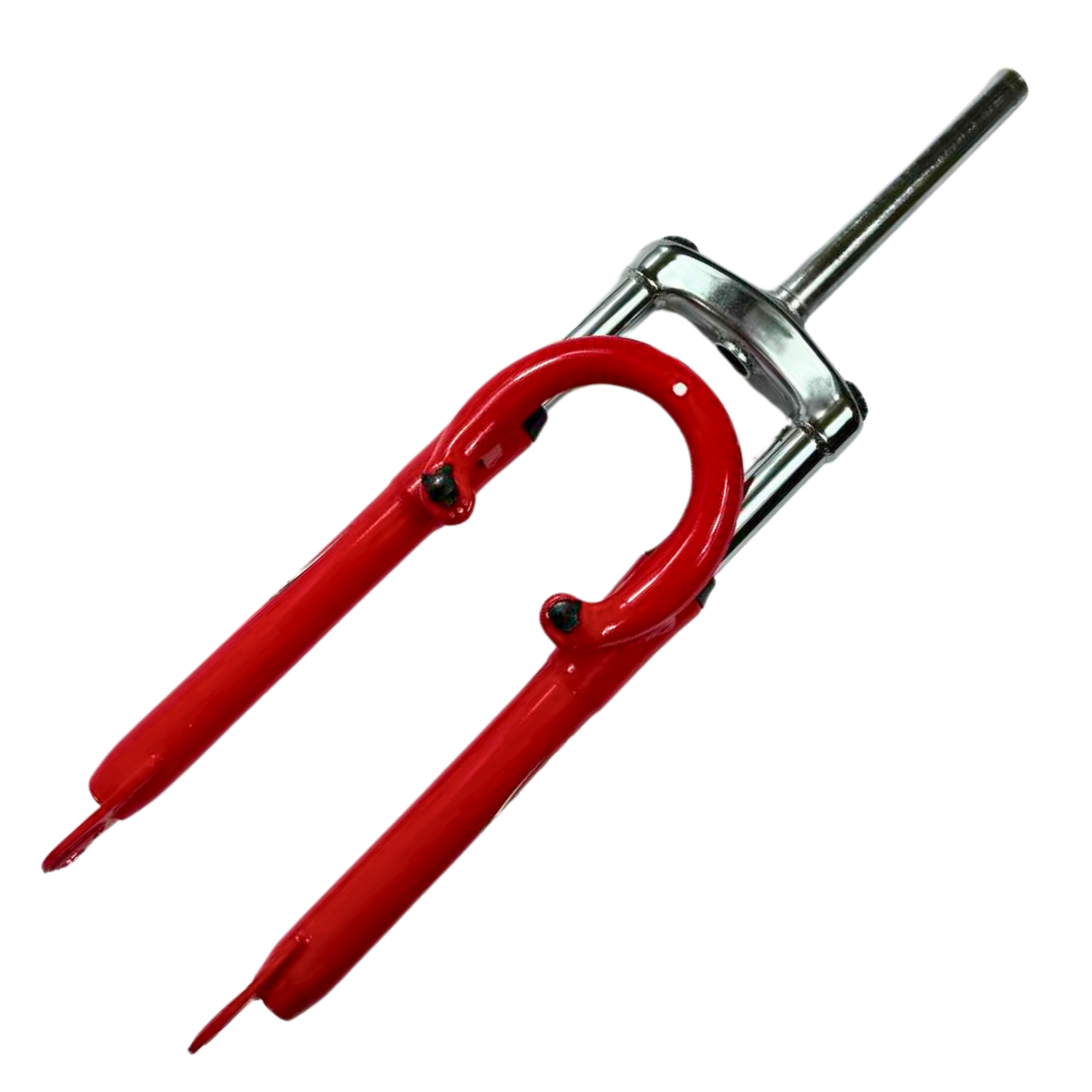 Вилка 26" без різьби під V-brake та disk brake 1-1/8" металева корона Червоний