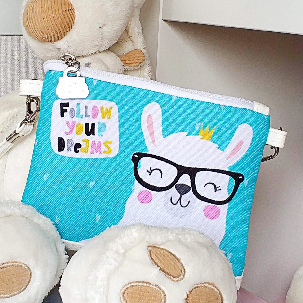 Сумка для девочки Little fairy Follow your dreams лама в очках (SF_20M004_WH) TM Presentville, фото 1