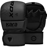 Рукавиці для ММА (Греплінгові рукавички) RDX F6 KARA Matte Black Plus L/XL