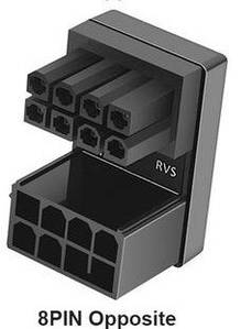 Кутовий ATX 8-pin для відеокарти 180° реверсія