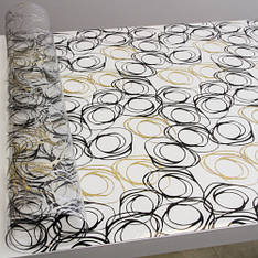 Прозоре М'яке скло з лазерним абстрактним малюнком, ширина 100 см