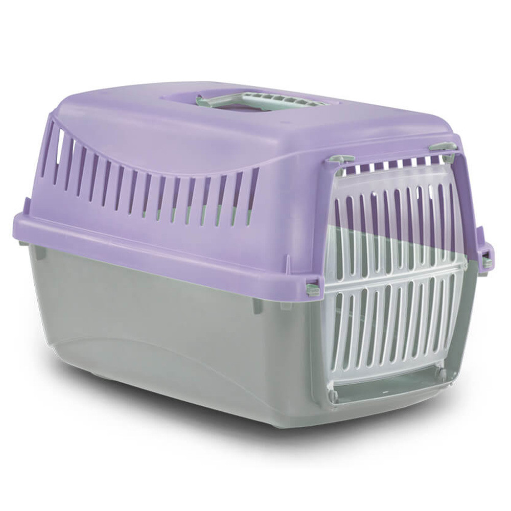 Переноска GIPSY XS SMALL Lilla для котів і собак до 4 кілограмів з пластиковими дверима, 39x26x25 см ліловий 276453, фото 1