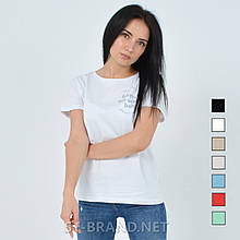 44-46,48,50,52,54. Стильні жіночі футболки з м'якого та приємного бавовняного матеріалу - білого кольору