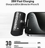 Mini USB C Power Bank 5000 мАг, 20 Вт PD & QC 18 Вт Портативний Powerbank, VEEKTOMX Невеликий портативний зарядний пристрій, фото 5