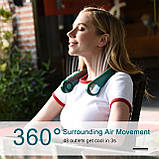 Портативний шийний вентилятор ITHKY, безлопатевий шийний вентилятор без рук, охолодний підвісний вентилятор на 360°, фото 3