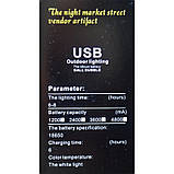 Лампа для кемпінгу акумуляторна, 10Вт з USB зарядкою та гачком (Лампи, лампочки), фото 5