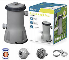 Картріджний фільтр насос Bestway 58386 для басейнів до 16000 літрів , 3028л/год Польща