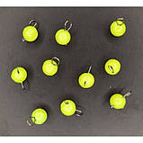 Грузило вухате розбірне, 10шт/уп, Lime, 6г (Грузила вухаті), фото 2