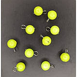 Грузило вухате розбірне, 10шт/уп, Lime, 8г (Грузила вухаті), фото 2