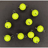 Грузило вухате розбірне, 10шт/уп, Lime, 12г (Грузила вухаті), фото 2
