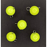 Грузило вухате розбірне, 5шт/уп, Lime, 18г (Грузила вухаті), фото 2