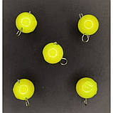 Грузило вухате розбірне, 5шт/уп, Lime, 28г (Грузила вухаті), фото 2