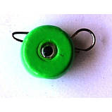 Грузило вухате розбірне Таблетка Ексцентрик, 10шт/уп, Silvereyes Green Apple, 7г (Грузила ексцентрики), фото 3