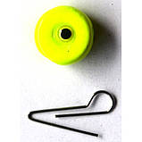 Грузило вухате розбірне Таблетка Ексцентрик, 10шт/уп, Silvereyes Lime, 6г (Грузила ексцентрики), фото 4